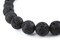 The Bead Chest 12mm Black Lava Gemstone Beads Round Crystal Energy Stone Healing Power for Jewelry Making, 15 Inch Strand
